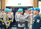 Wakapolri-Pimpin-Upacara-Purna-Tugas-139-Personel-Kontingen-Garuda-Bhayangkara,-Tegaskan-Komitmen-Indonesia-Dukung-Perdamaian-Dunia