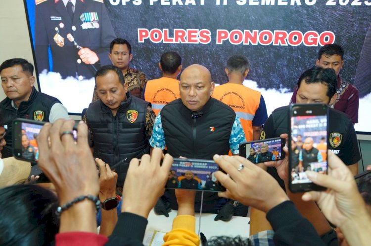 Operasi Pekat II Semeru 2025, Polres Ponorogo Amankan Tersangka Penganiayaan Bersajam