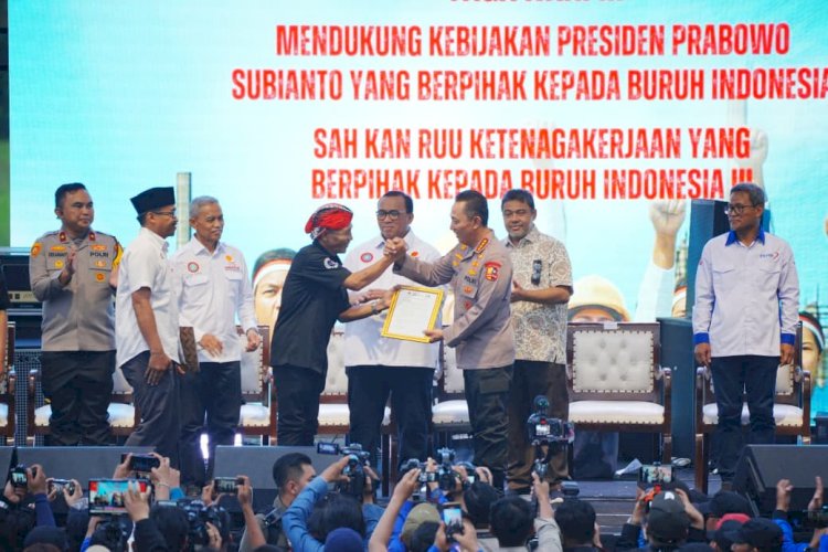 Dukung Program Pemerintah, Kapolri: Buruh dan Polri Bersinergi Jaga Stabilitas Kamtibmas