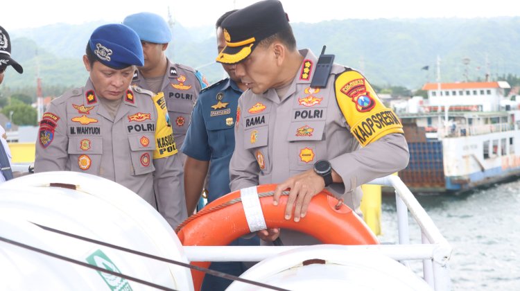Jelang Nataru Polresta Banyuwangi Gelar Pemeriksaan Keselamatan Terpadu di Pelabuhan Ketapang