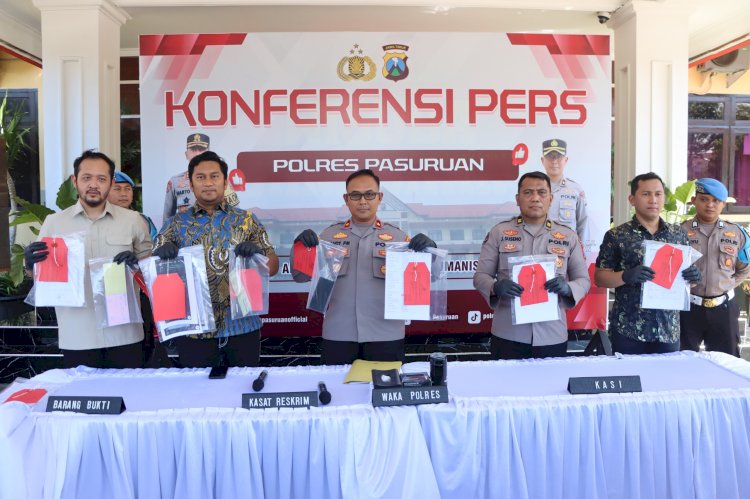 Polres Pasuruan Amankan 5 Tersangka Kasus Tambang Andesit Ilegal di Purwosari